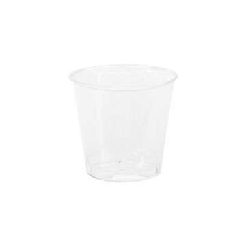 Packung mit 100 Plastik Mini Spülbecher 20 ml - Durchsichtig
