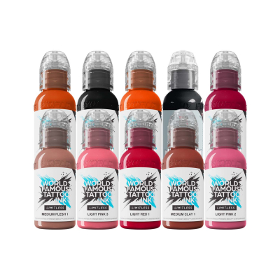 Bundle mit 22 World Famous Limitless Inks -Ablaufdatum: August 2024